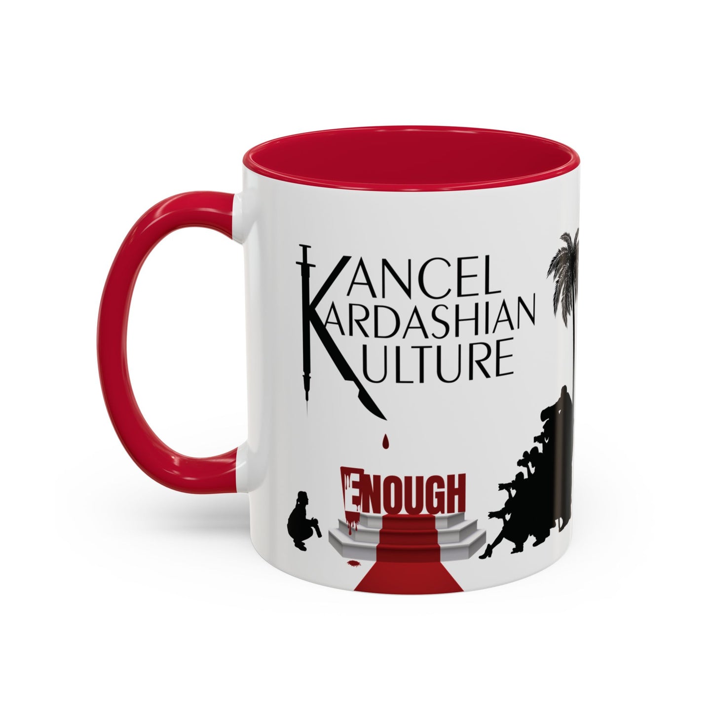 Kancel Kardasian Kulture | Red Accent Mug | White Mug (11oz, 15oz)