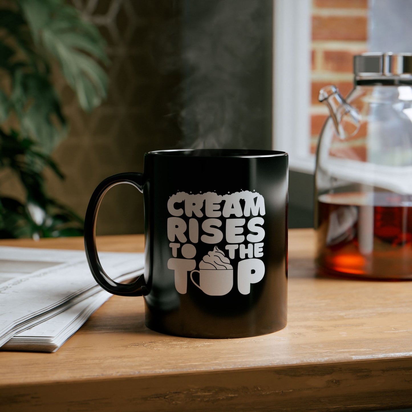 Cream Rises To The Top | Black Mug (11oz, 15oz)