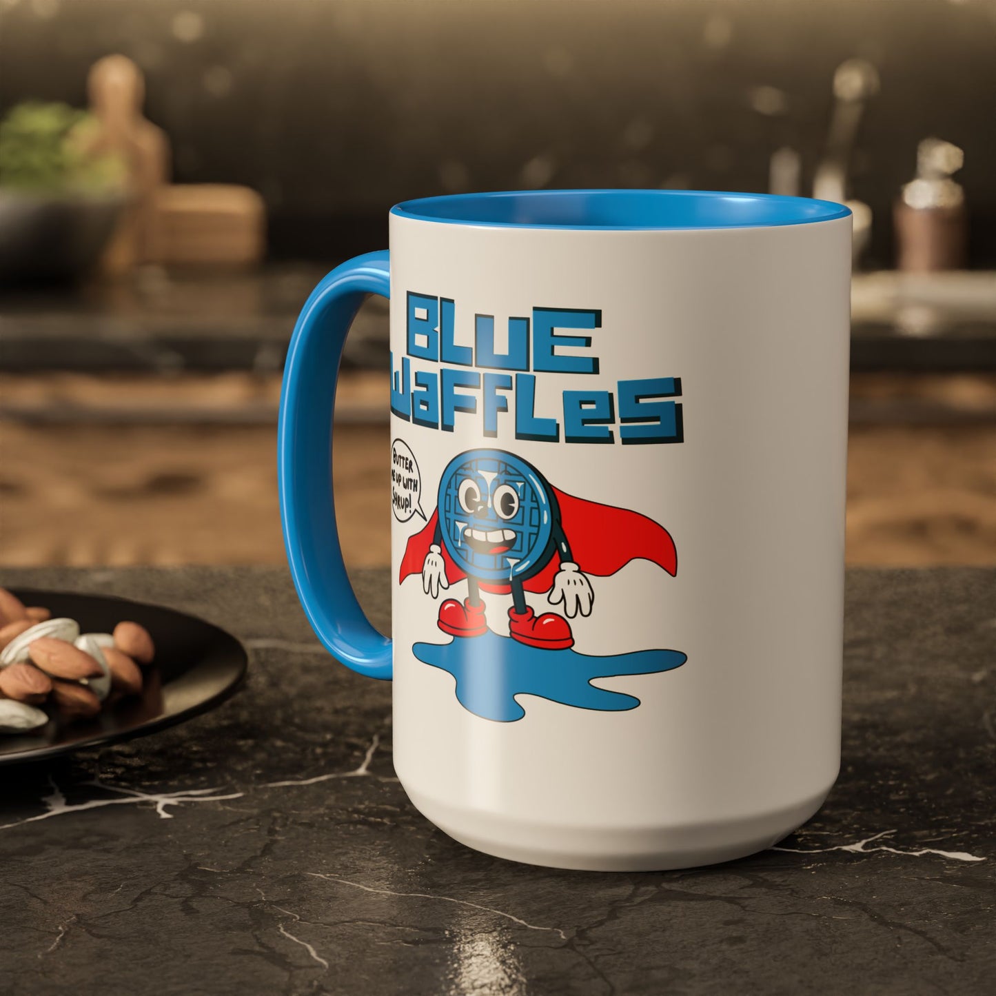 Blue Waffles | Blue Accent Mug (11oz, 15oz)