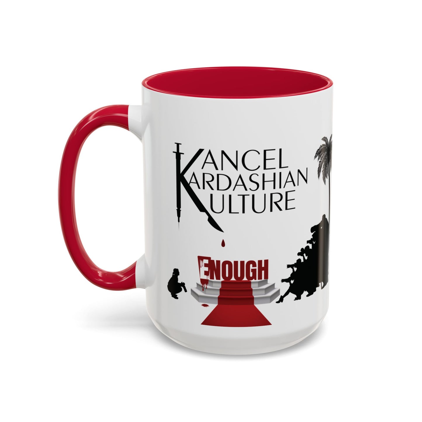 Kancel Kardasian Kulture | Red Accent Mug | White Mug (11oz, 15oz)