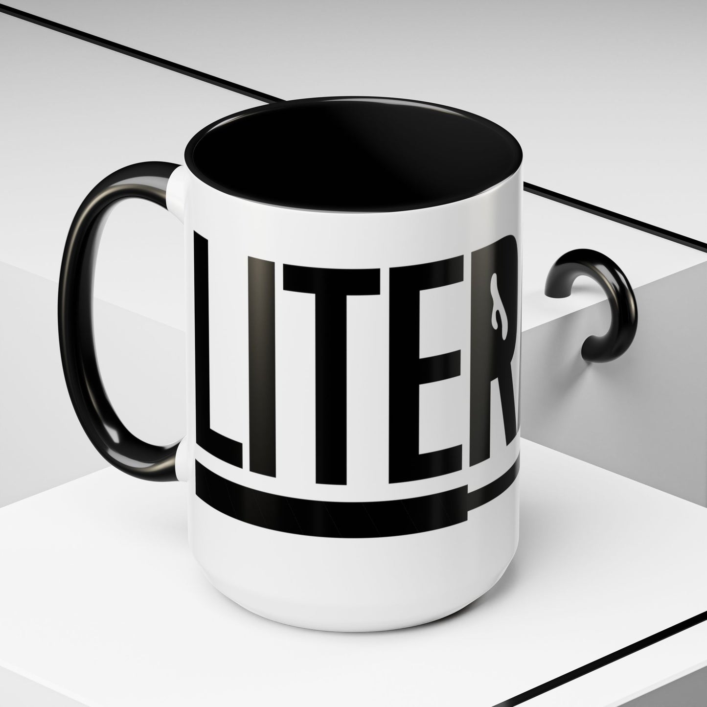 Cliterally | Black Accent Mug (11oz, 15oz)