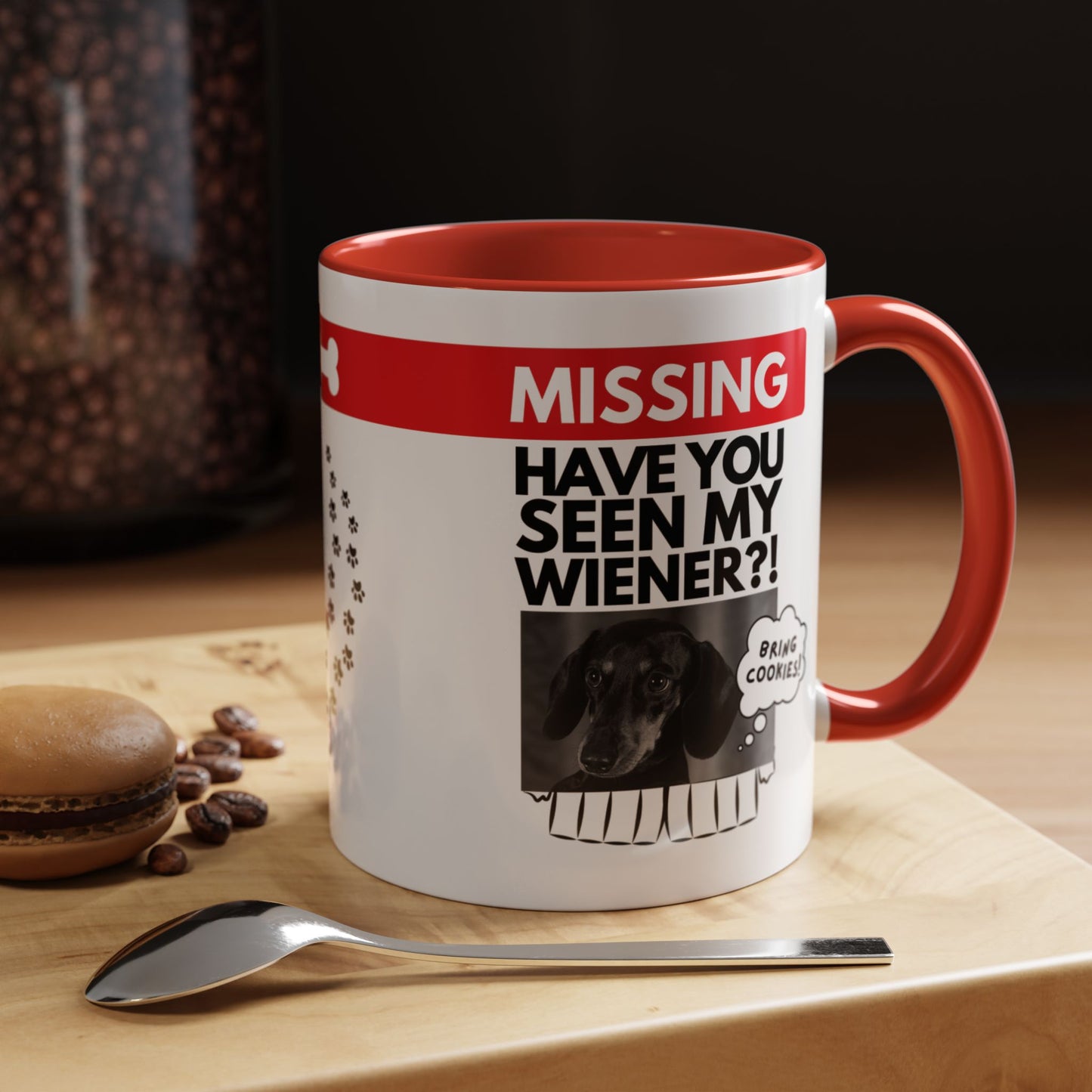 Missing! Have You Seen My Wiener? | Red Accent Mug (11oz, 15oz)