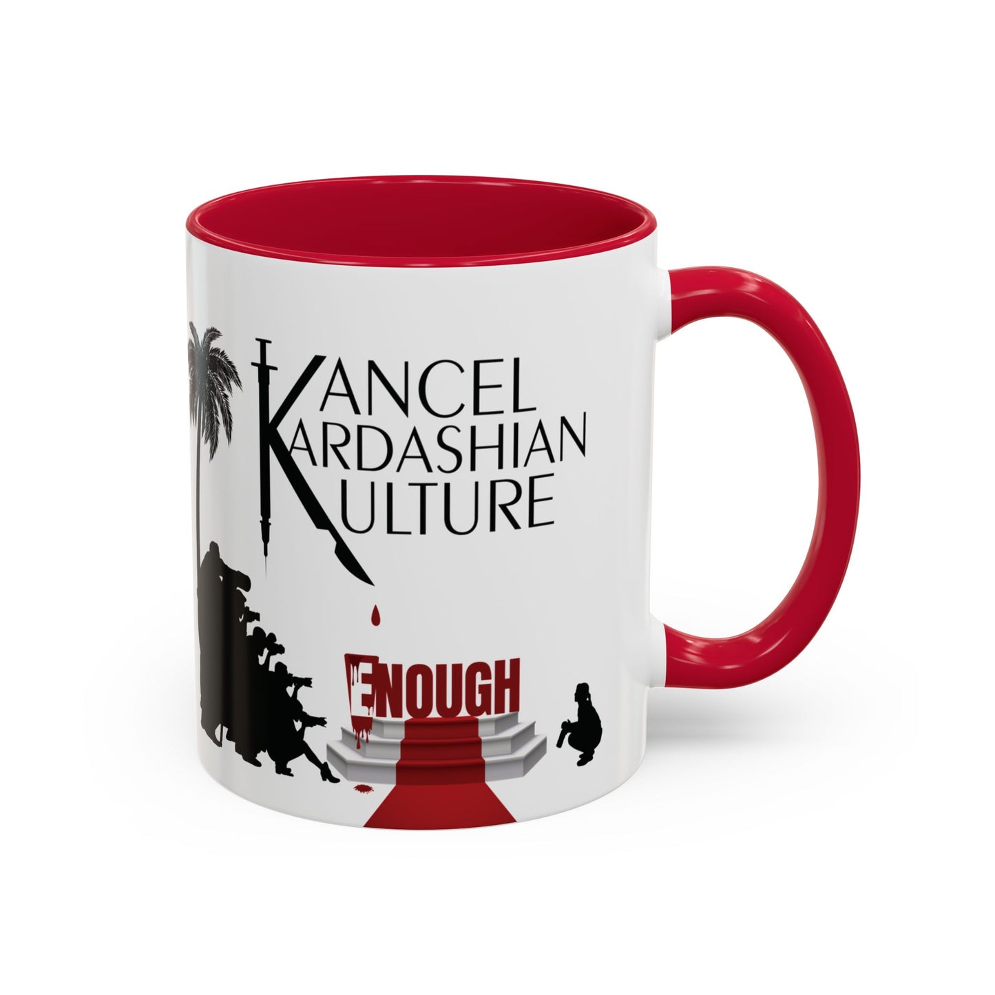 Kancel Kardasian Kulture | Red Accent Mug | White Mug (11oz, 15oz)