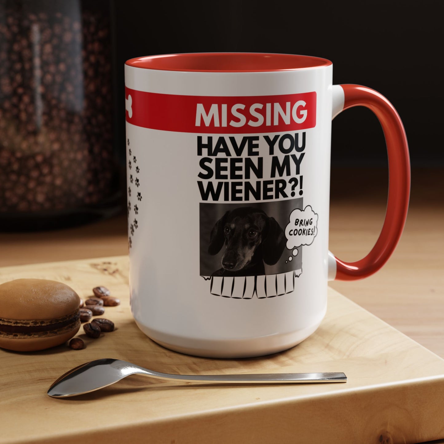 Missing! Have You Seen My Wiener? | Red Accent Mug (11oz, 15oz)