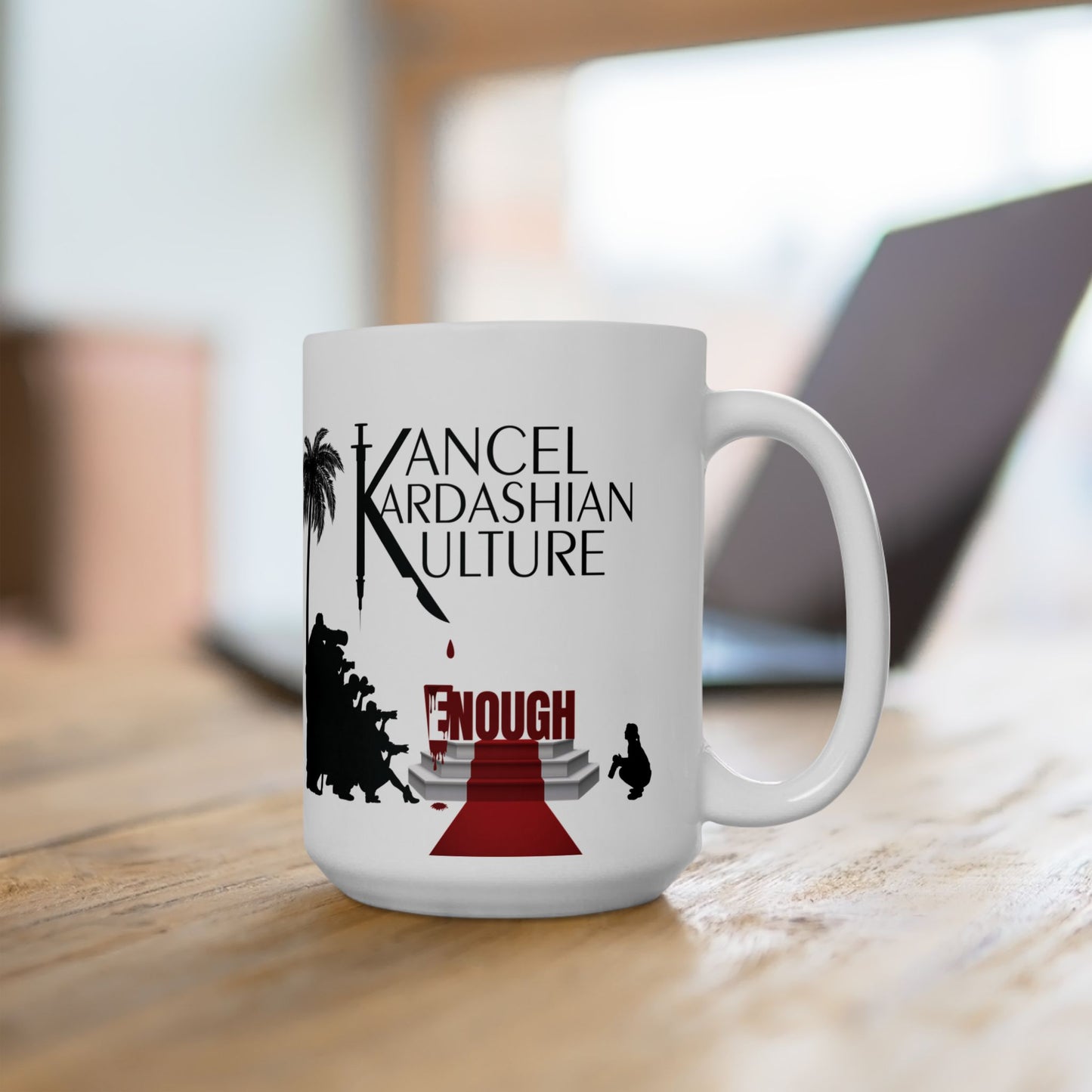 Kancel Kardasian Kulture | Red Accent Mug | White Mug (11oz, 15oz)