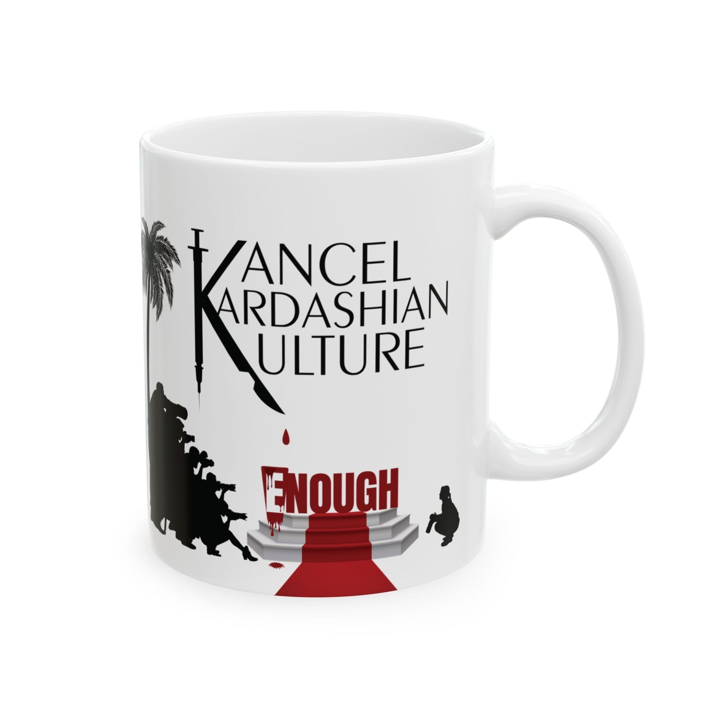 Kancel Kardasian Kulture | Red Accent Mug | White Mug (11oz, 15oz)