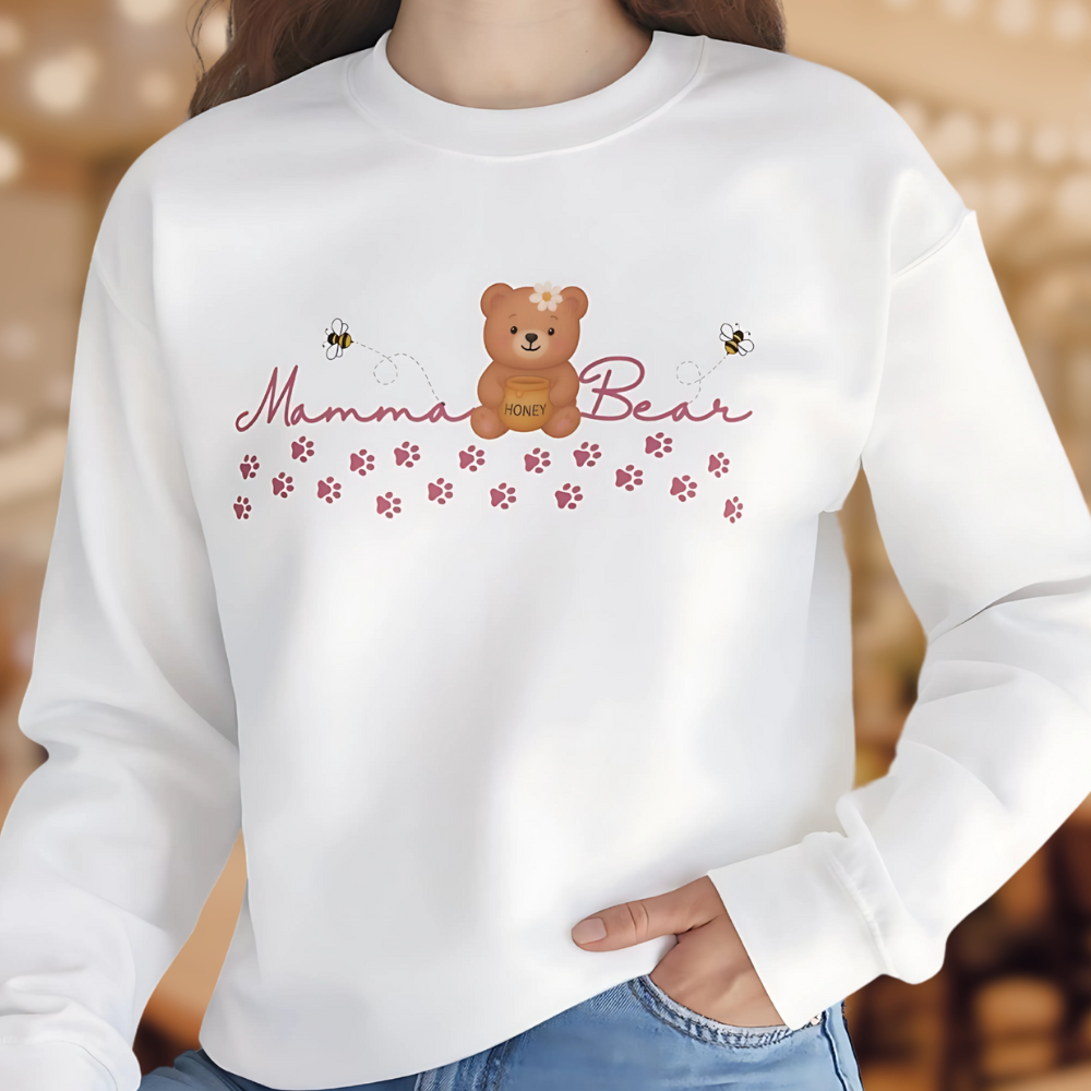 Mamma Bear | Hoodie Sweatshirt | Crewneck Sweatshirt