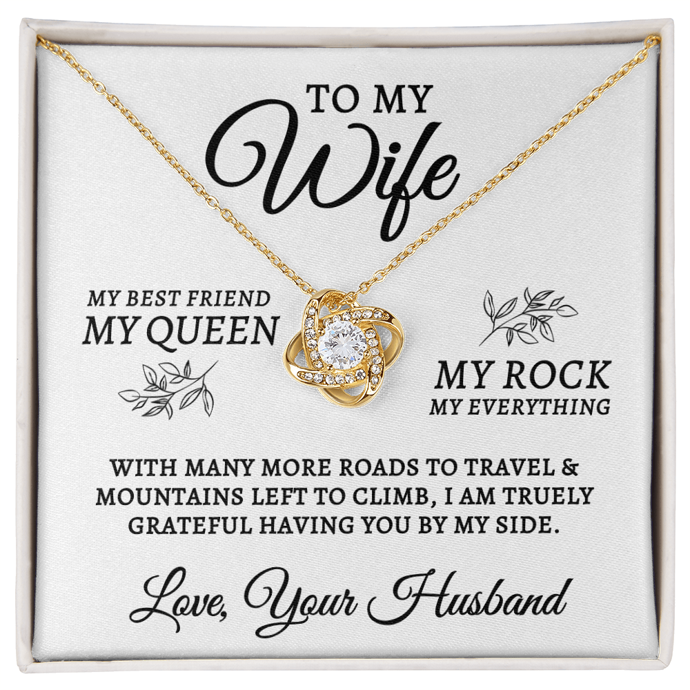 To My Wife | My Rock (Love Knot Necklace)