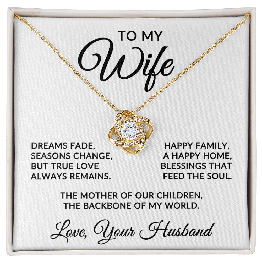 To My Wife | True Love (Love Knot Necklace)