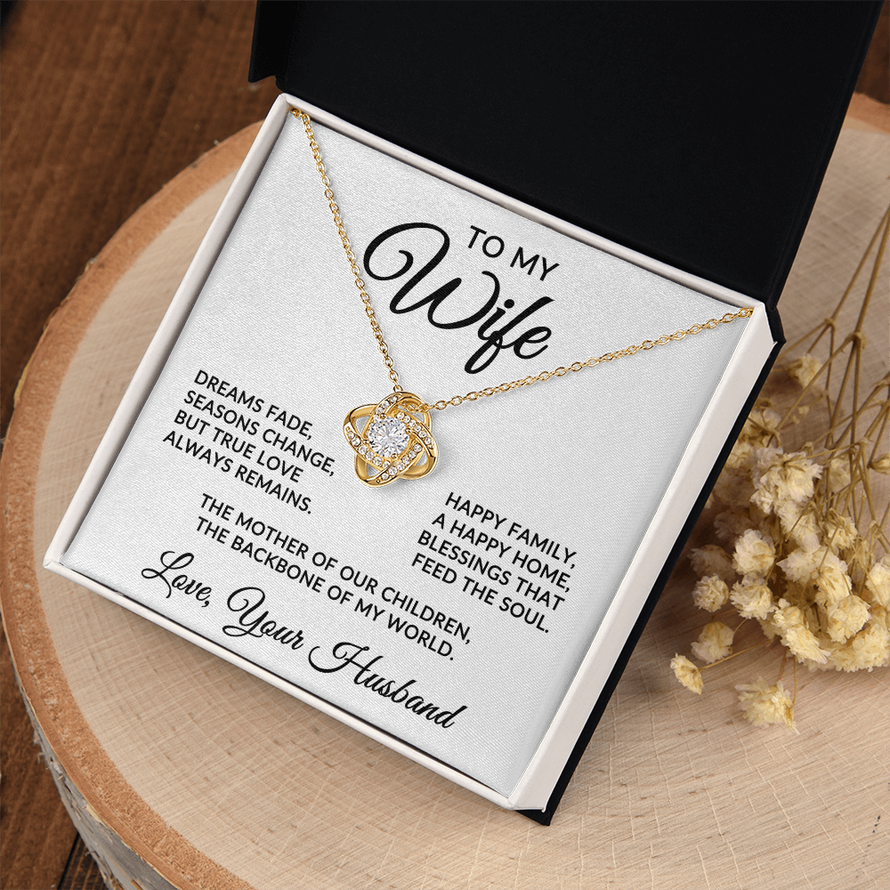 To My Wife | True Love (Love Knot Necklace)