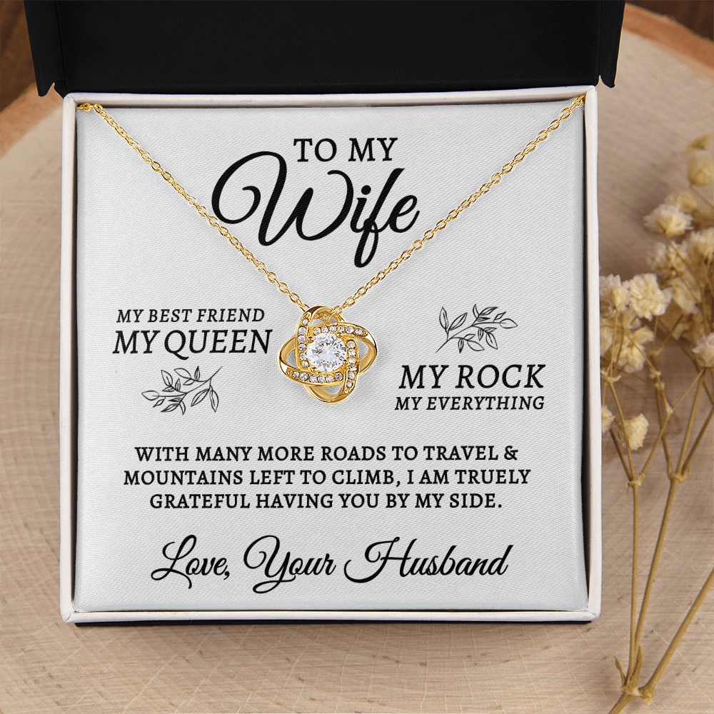 To My Wife | My Rock (Love Knot Necklace)