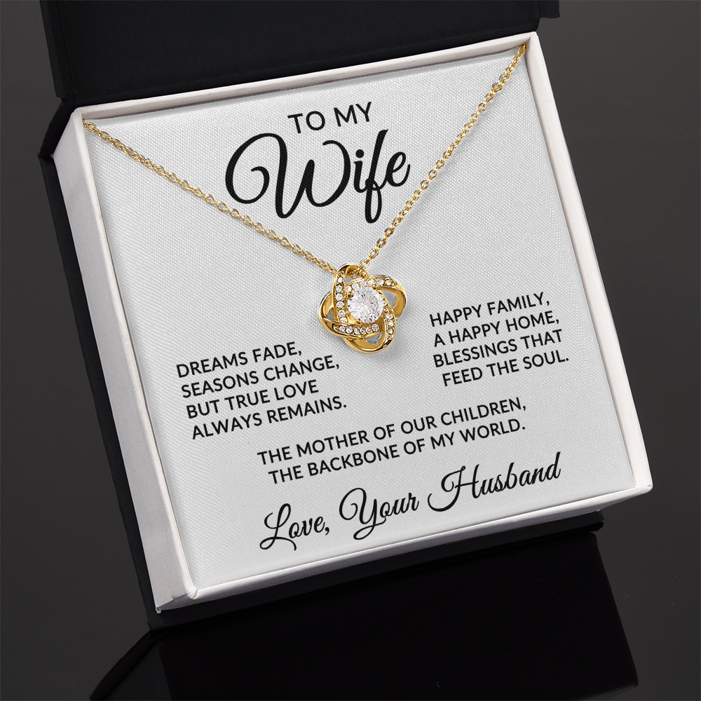 To My Wife | True Love (Love Knot Necklace)