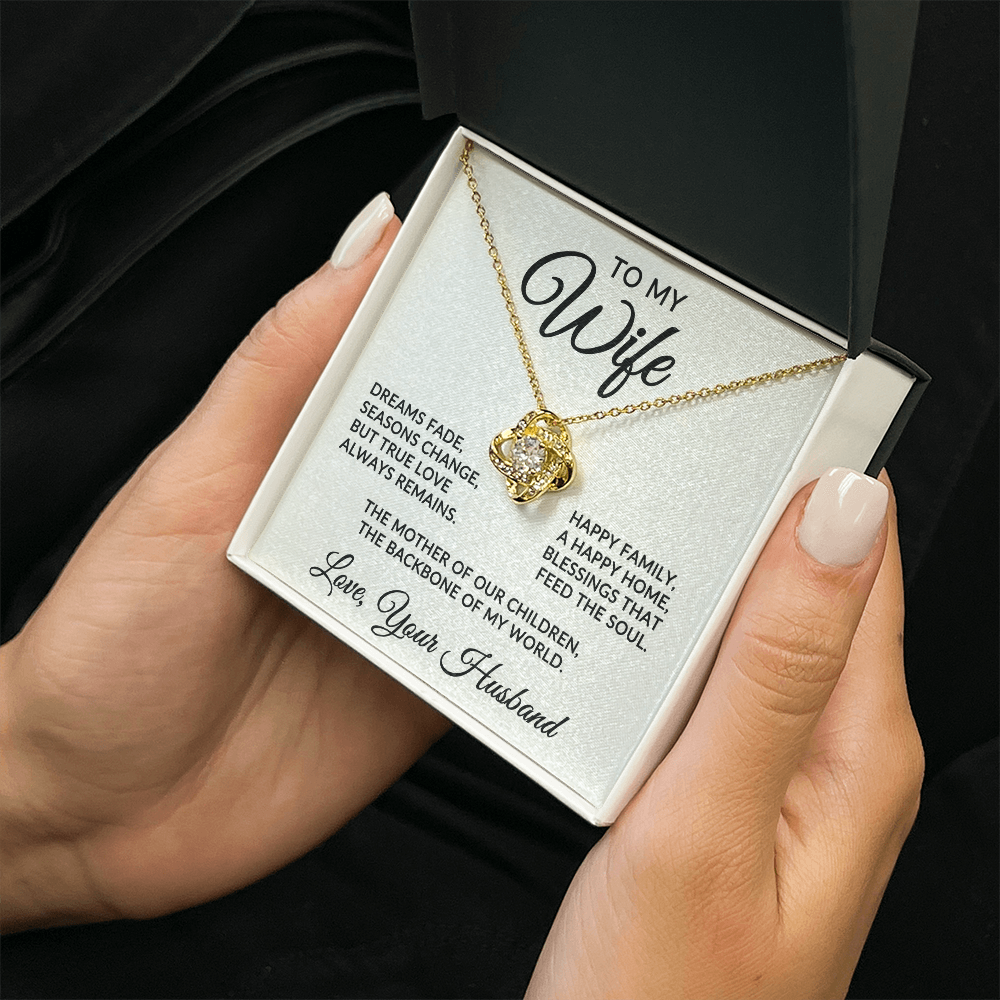 To My Wife | True Love (Love Knot Necklace)