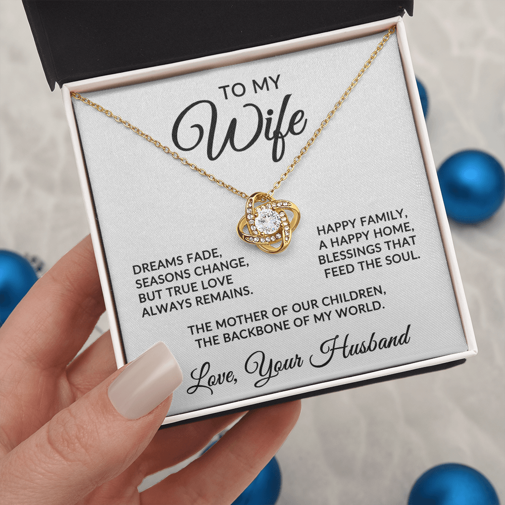 To My Wife | True Love (Love Knot Necklace)