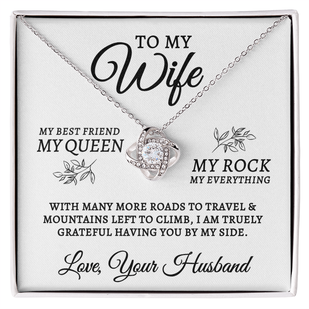 To My Wife | My Rock (Love Knot Necklace)