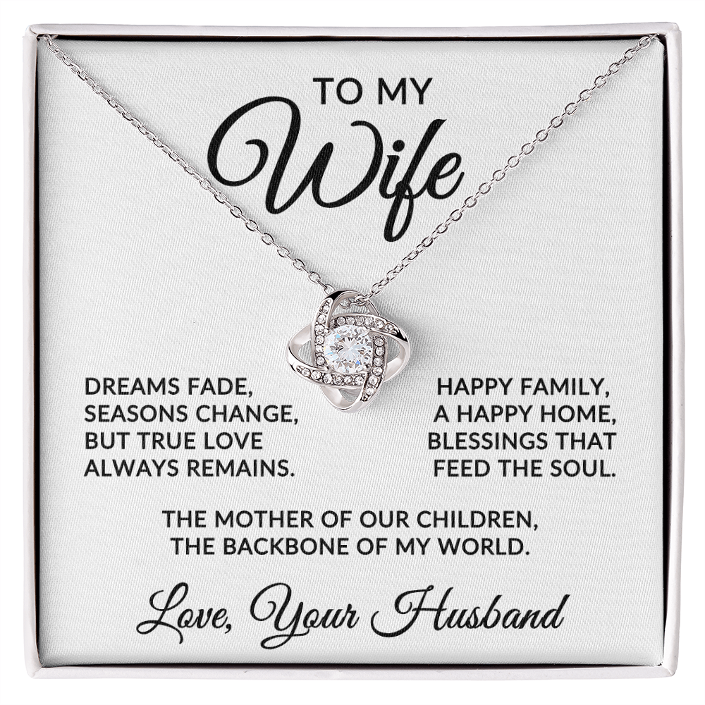 To My Wife | True Love (Love Knot Necklace)