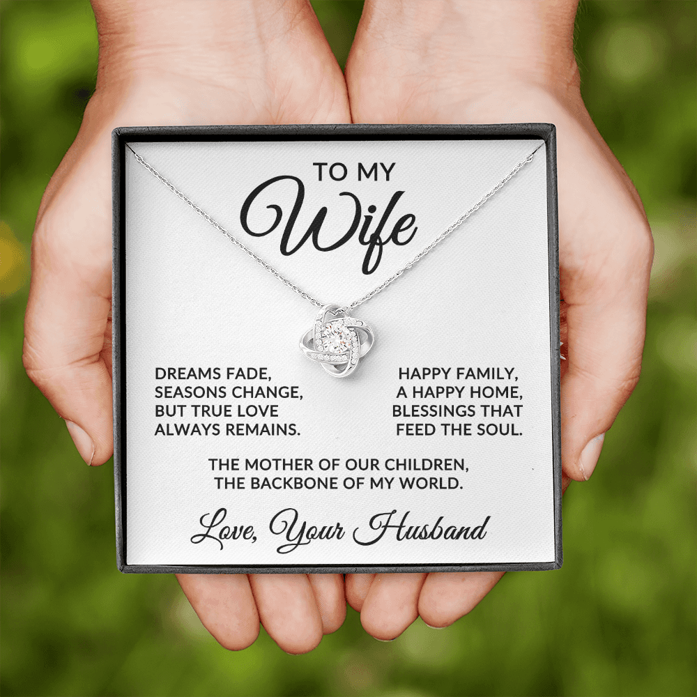 To My Wife | True Love (Love Knot Necklace)