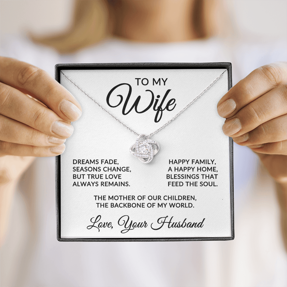 To My Wife | True Love (Love Knot Necklace)