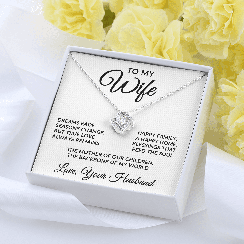 To My Wife | True Love (Love Knot Necklace)