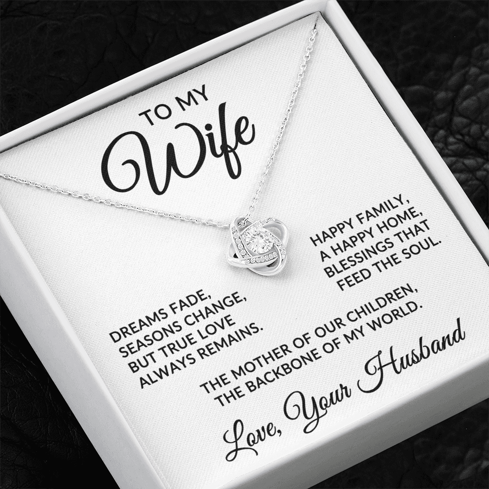 To My Wife | True Love (Love Knot Necklace)