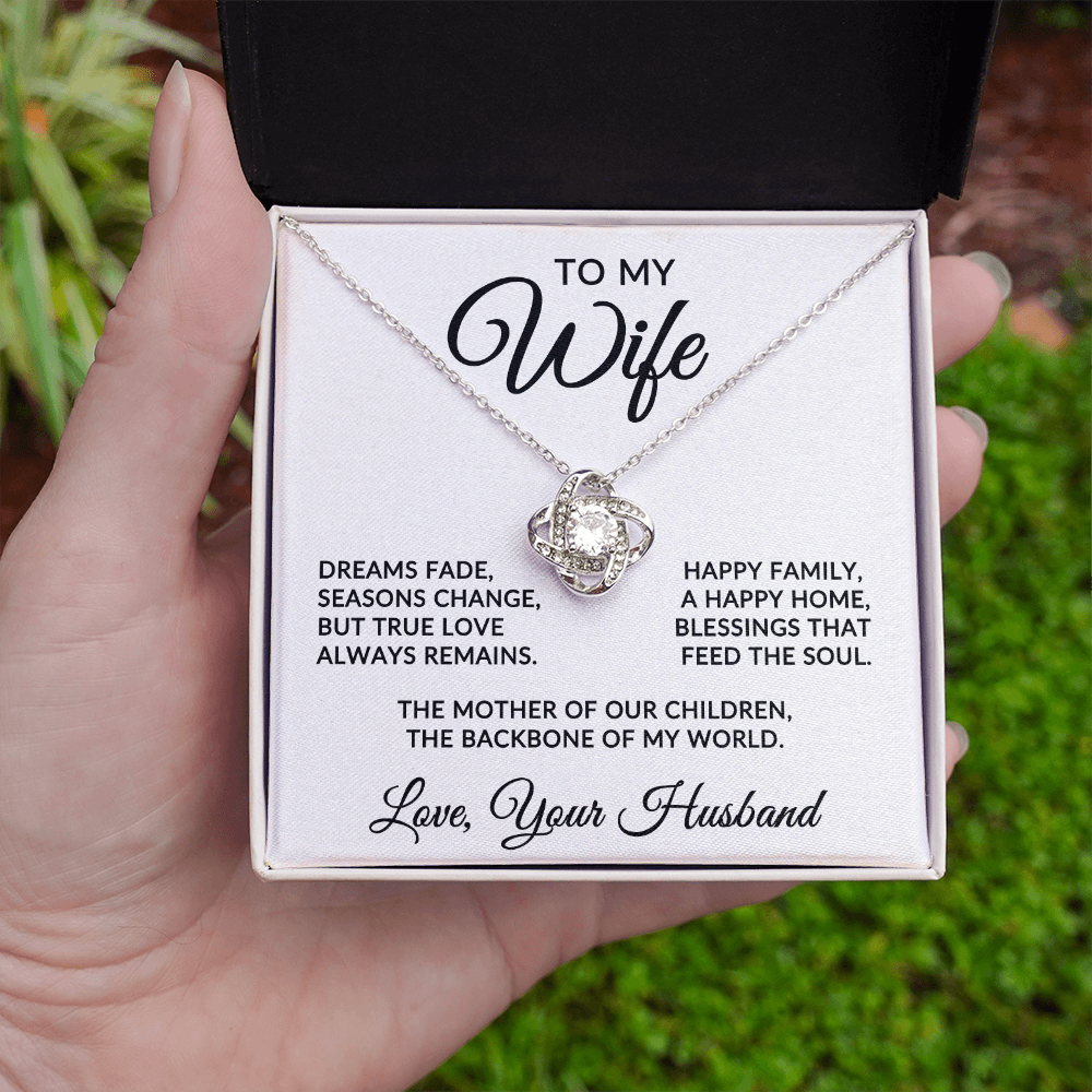 To My Wife | True Love (Love Knot Necklace)