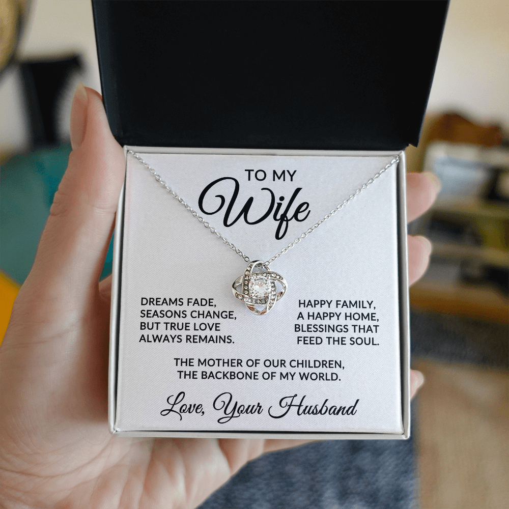 To My Wife | True Love (Love Knot Necklace)