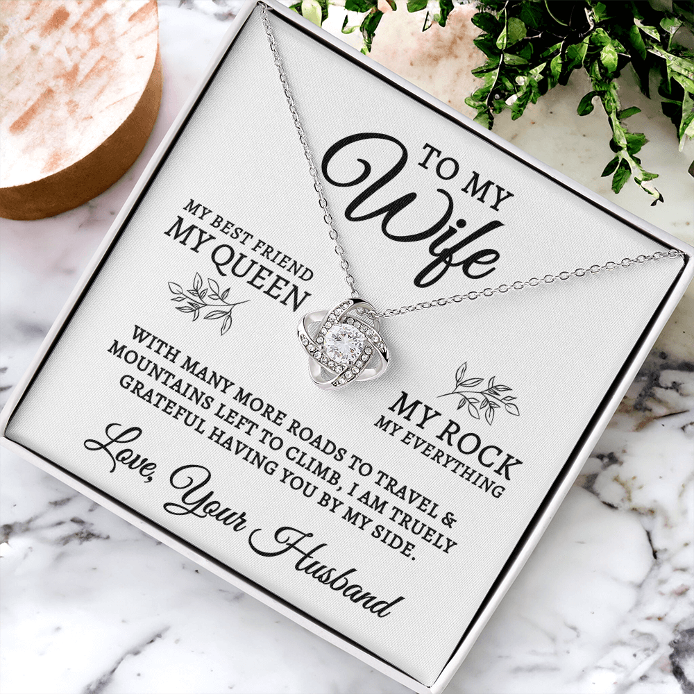 To My Wife | My Rock (Love Knot Necklace)