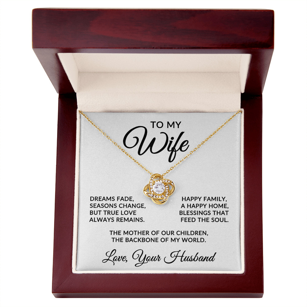 To My Wife | True Love (Love Knot Necklace)