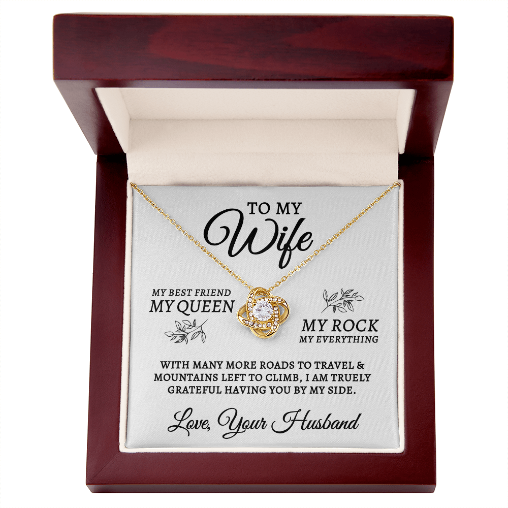 To My Wife | My Rock (Love Knot Necklace)