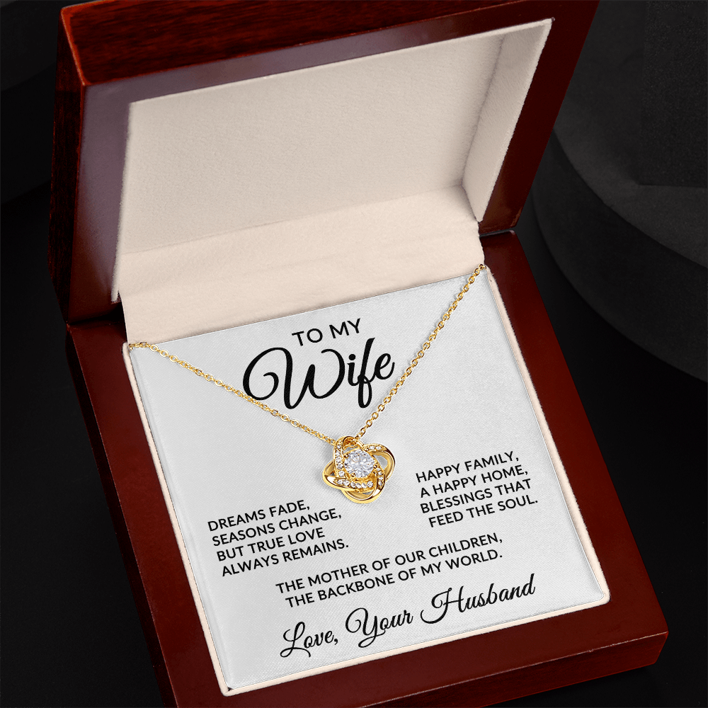 To My Wife | True Love (Love Knot Necklace)