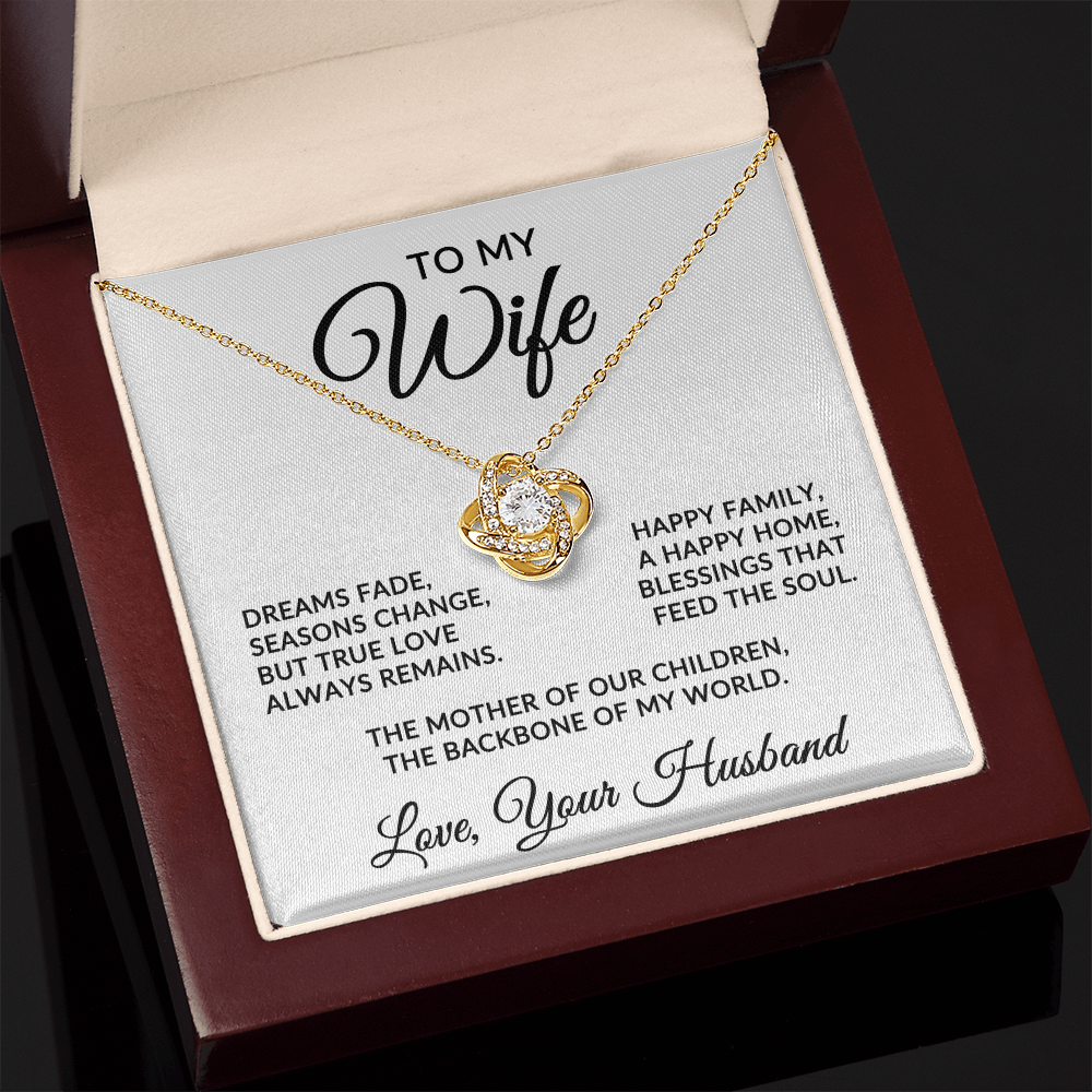 To My Wife | True Love (Love Knot Necklace)