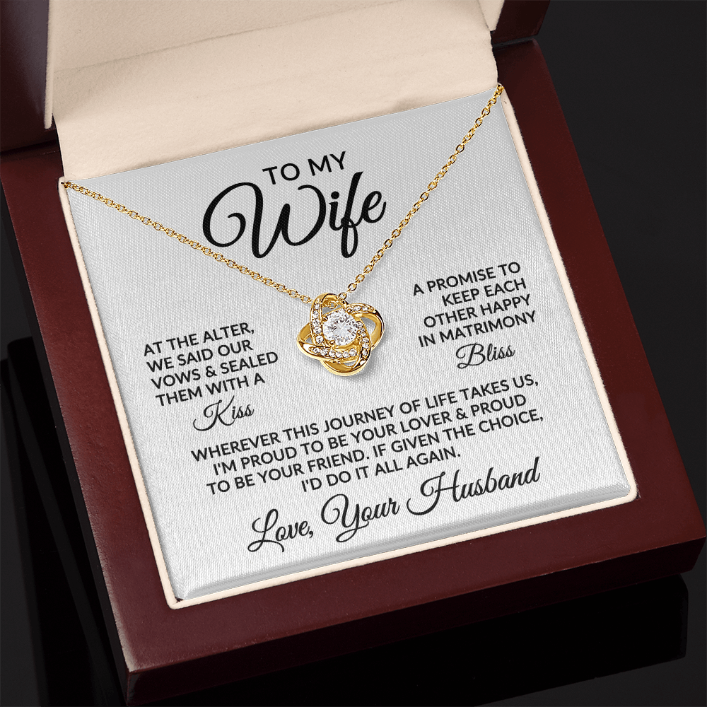 To My Wife | Love Story (Love Knot Necklace)