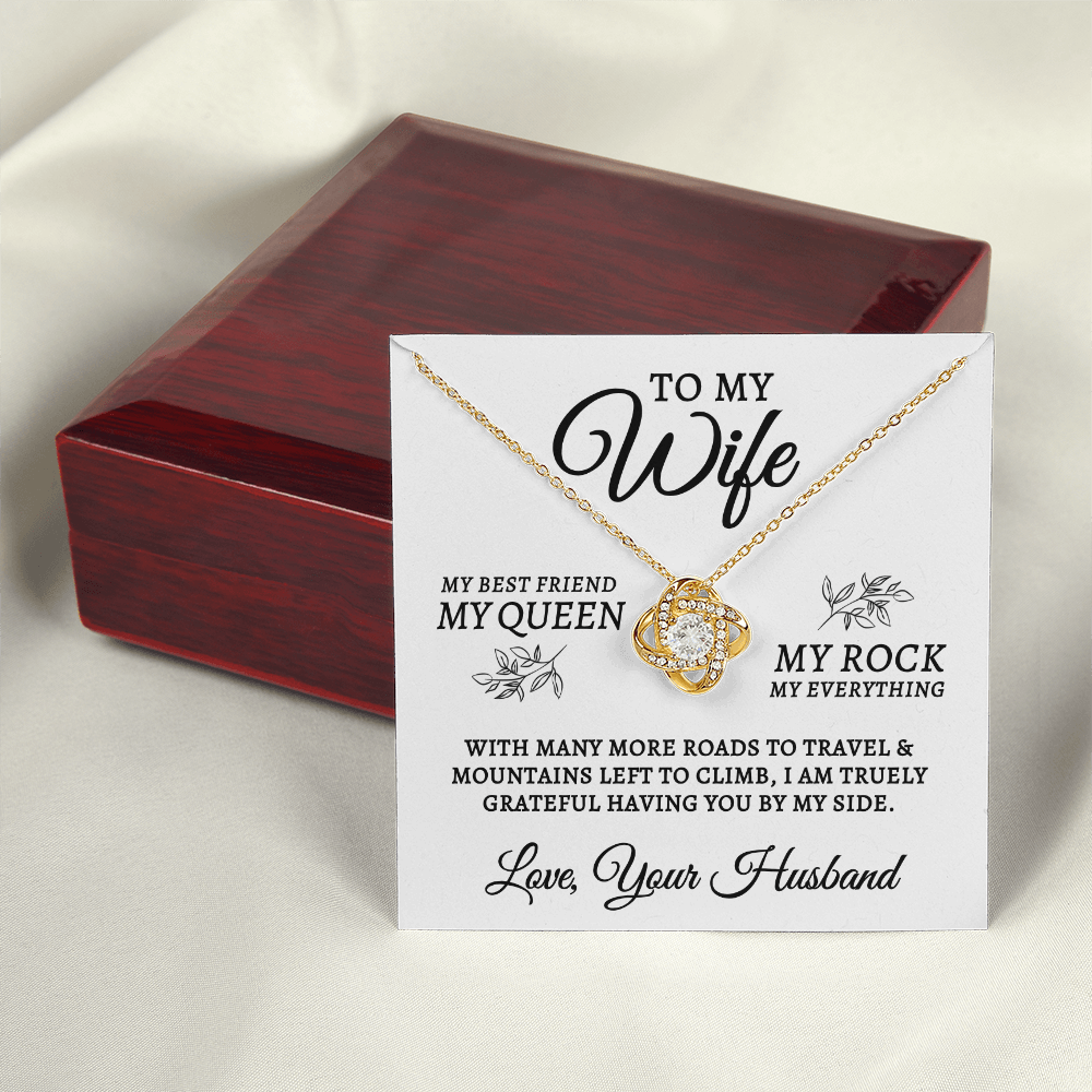 To My Wife | My Rock (Love Knot Necklace)