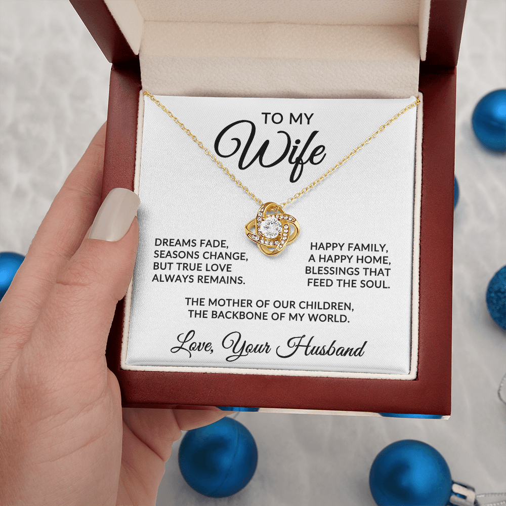 To My Wife | True Love (Love Knot Necklace)