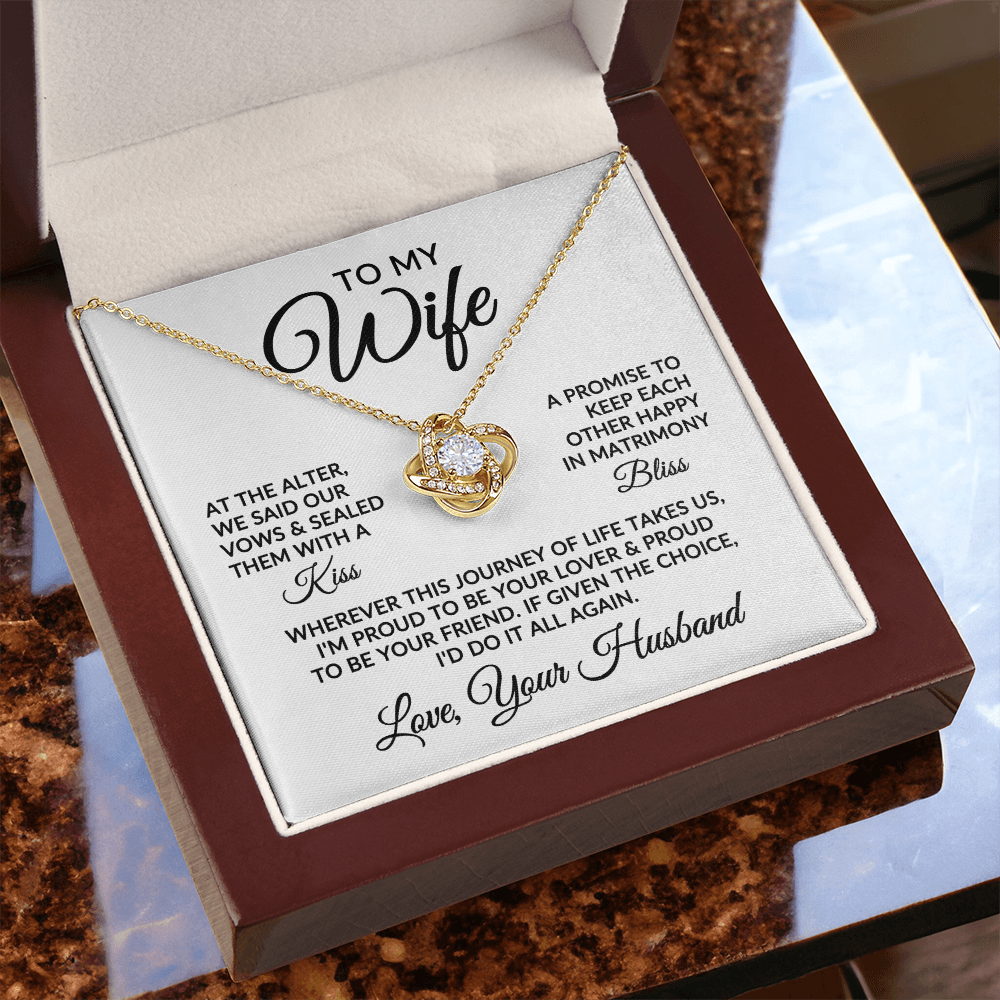 To My Wife | Love Story (Love Knot Necklace)