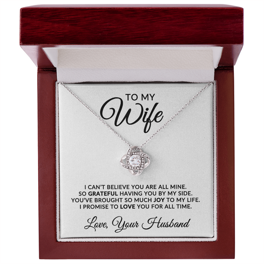 To My Wife | For All Time (Love Knot Necklace)