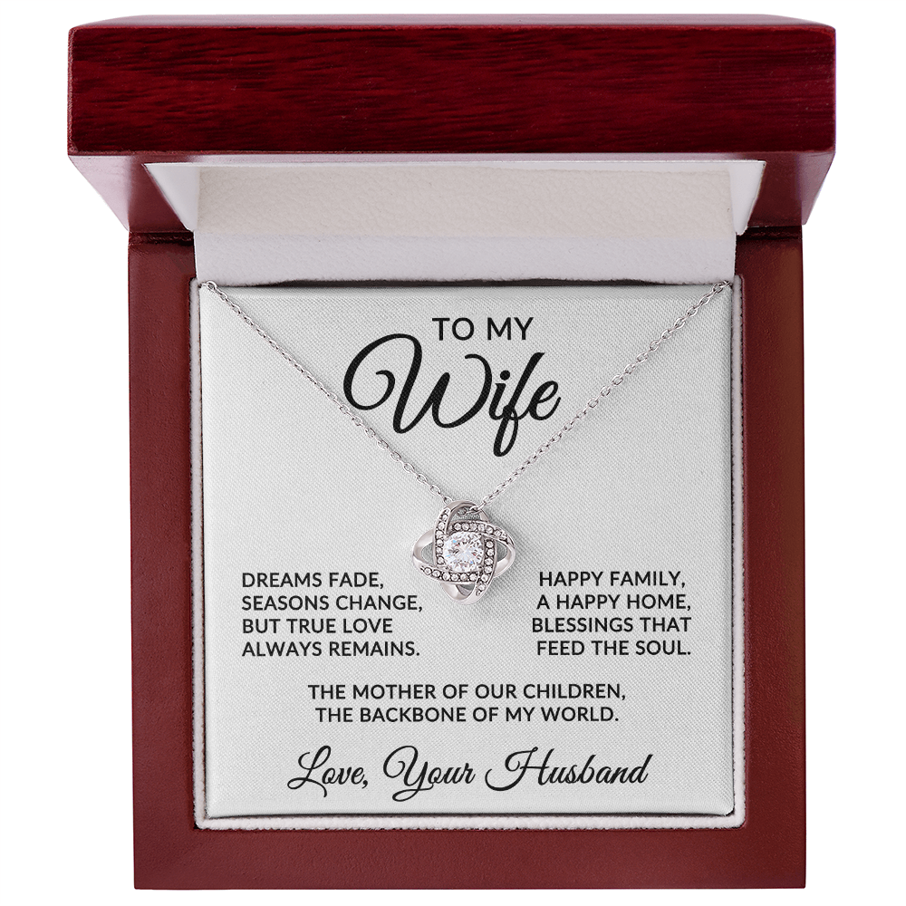 To My Wife | True Love (Love Knot Necklace)