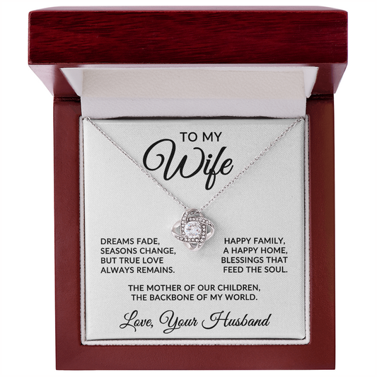 To My Wife | True Love (Love Knot Necklace)