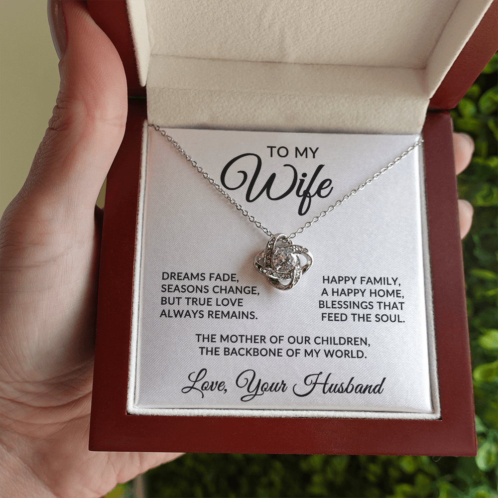 To My Wife | True Love (Love Knot Necklace)
