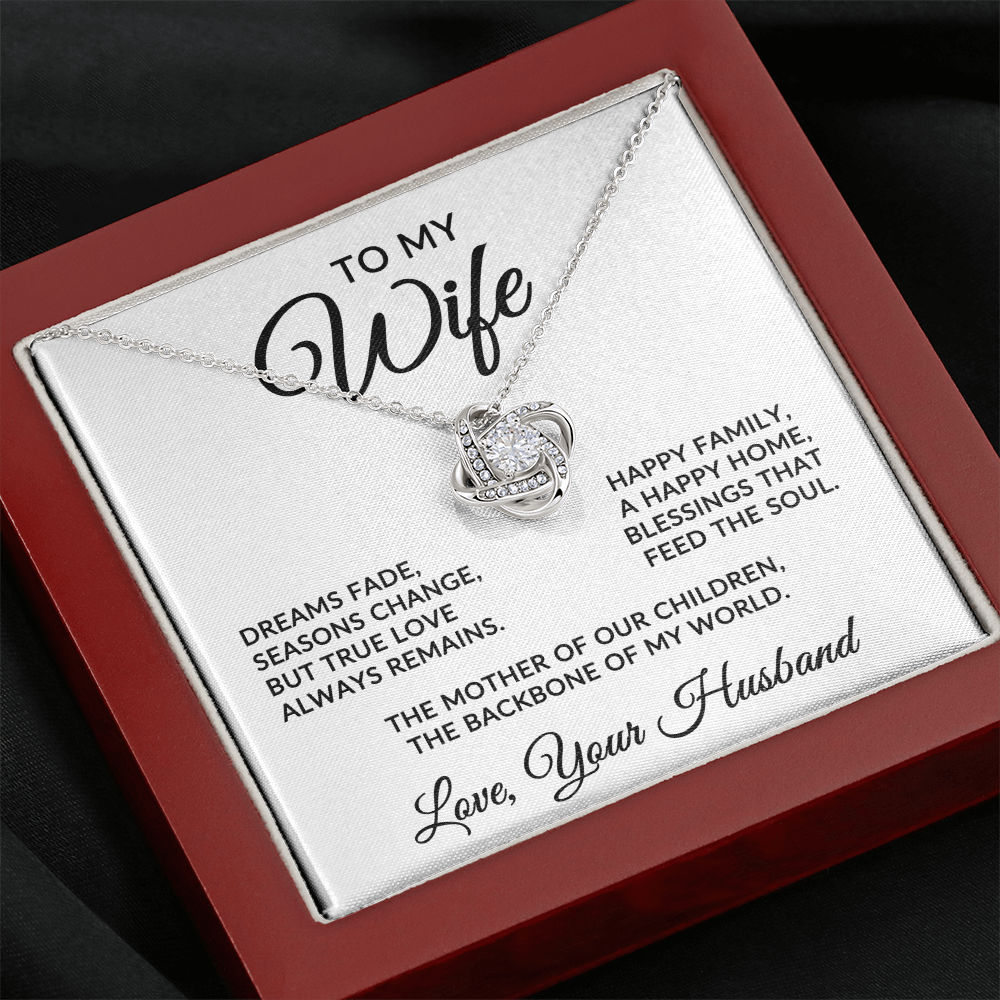 To My Wife | True Love (Love Knot Necklace)