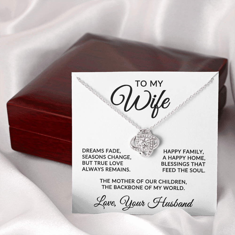 To My Wife | True Love (Love Knot Necklace)