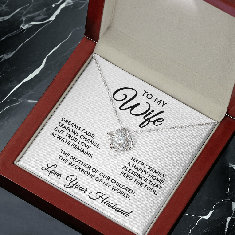 To My Wife | True Love (Love Knot Necklace)