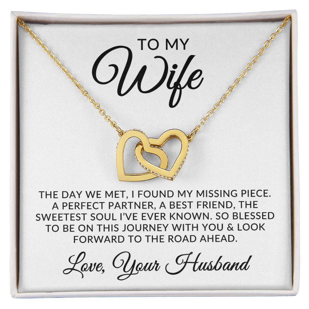 To My Wife | Missing Piece (Interlocking Hearts Necklace)