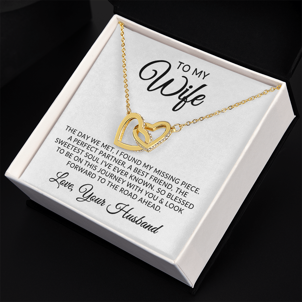 To My Wife | Missing Piece (Interlocking Hearts Necklace)
