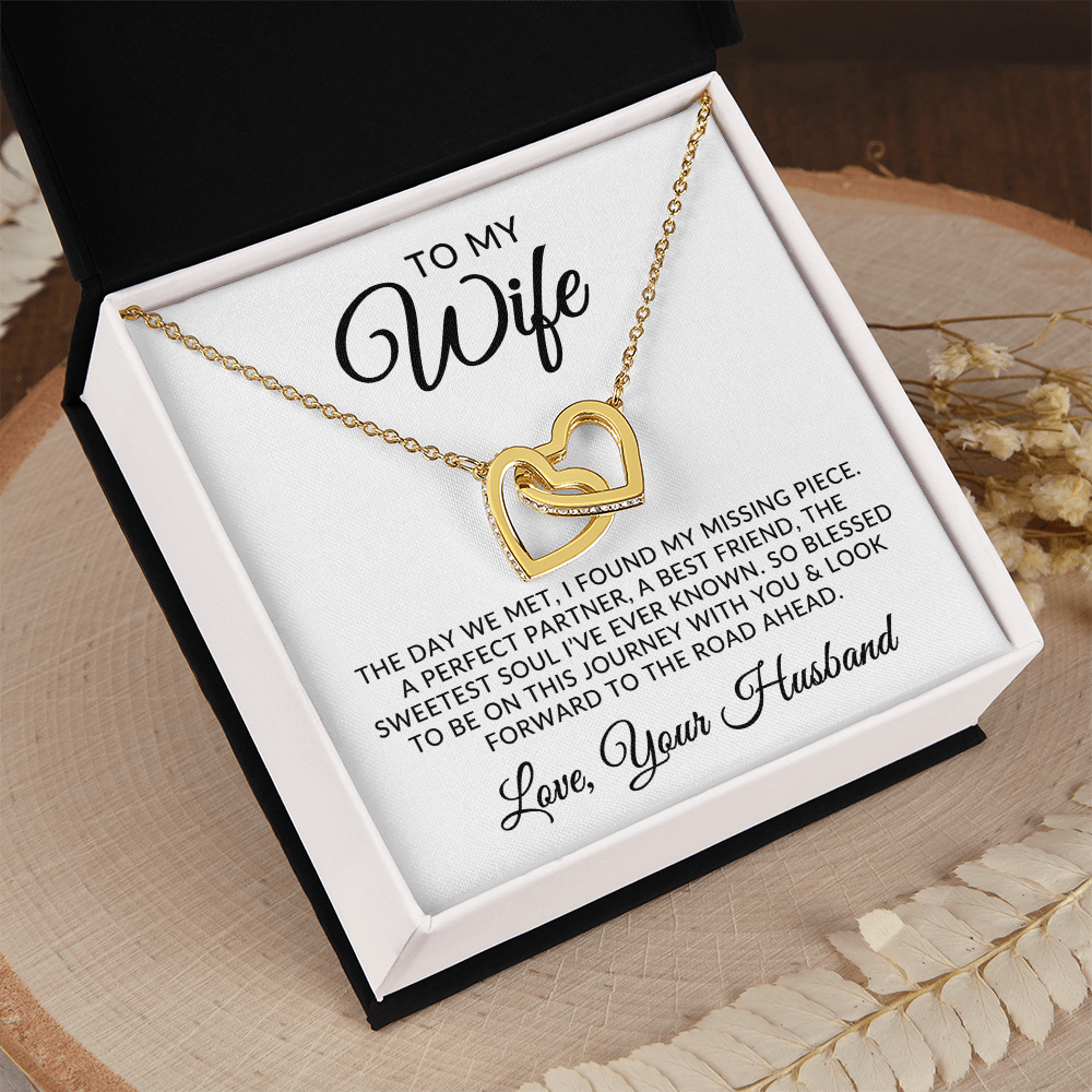 To My Wife | Missing Piece (Interlocking Hearts Necklace)