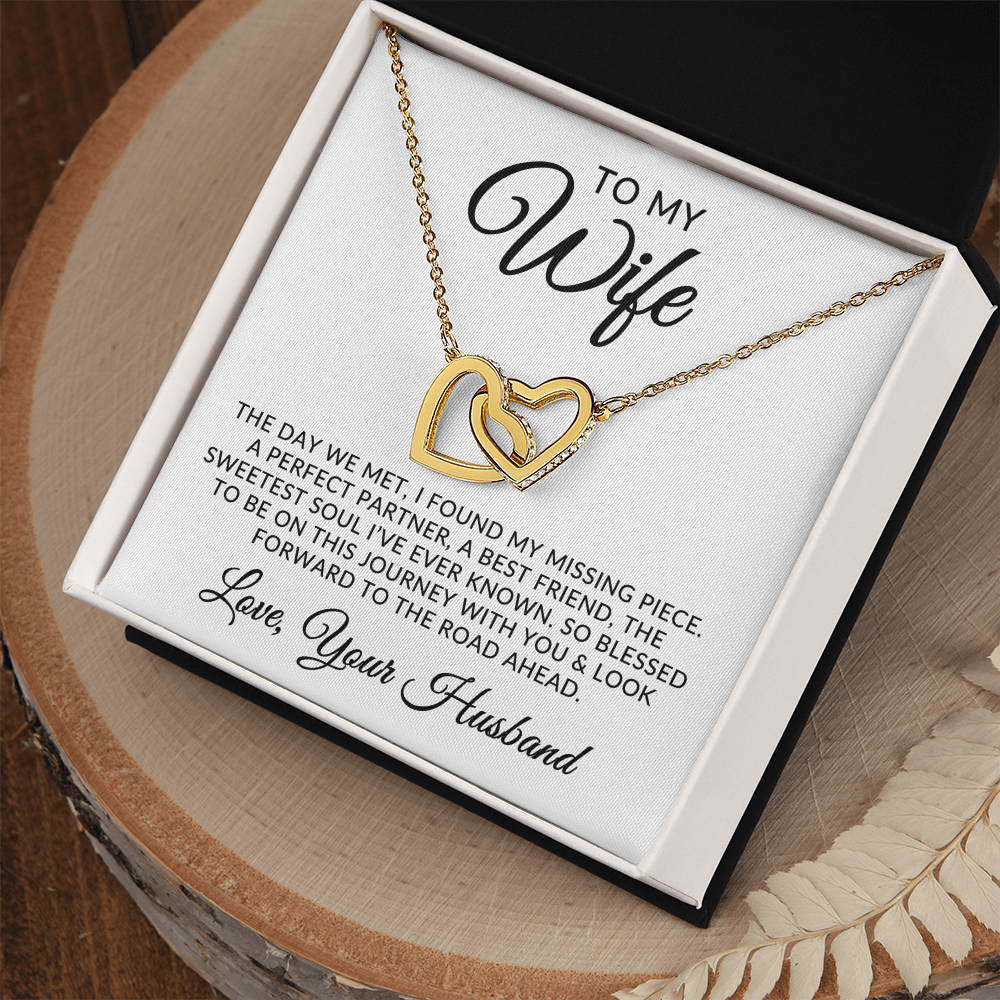 To My Wife | Missing Piece (Interlocking Hearts Necklace)