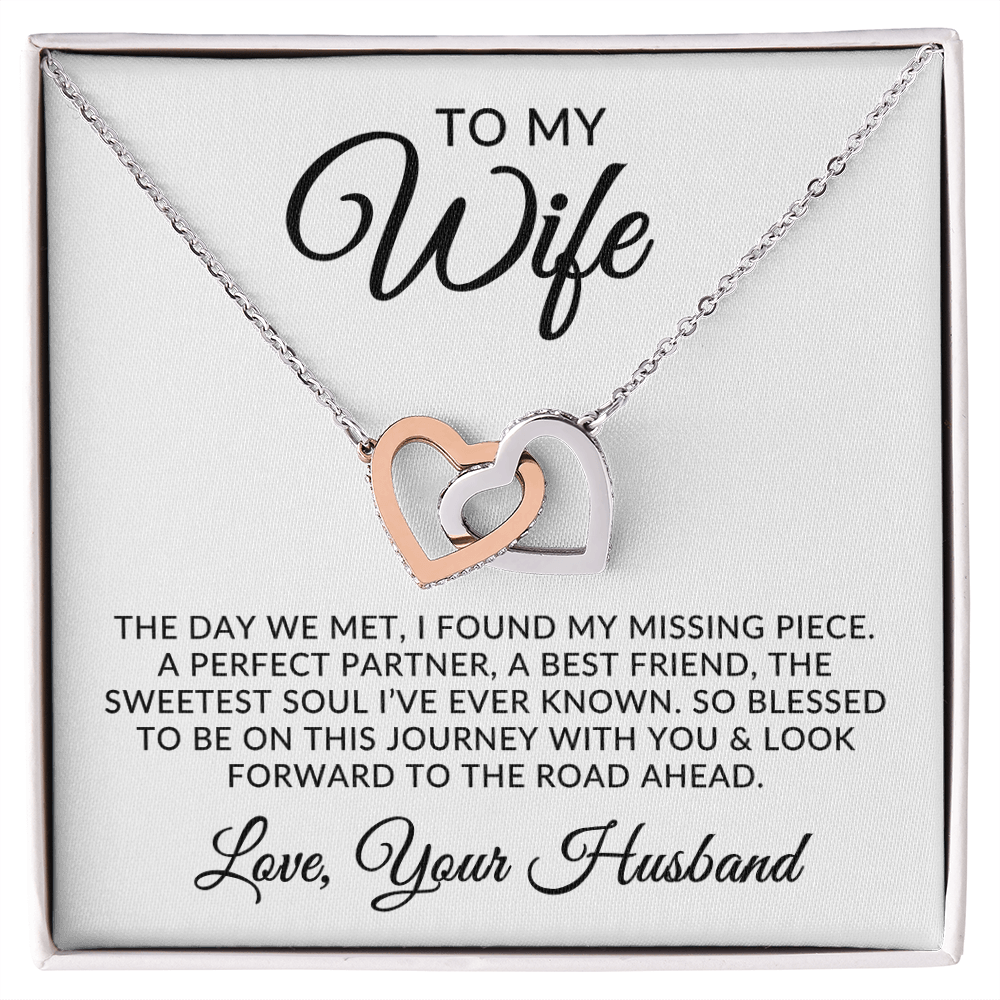 To My Wife | Missing Piece (Interlocking Hearts Necklace)