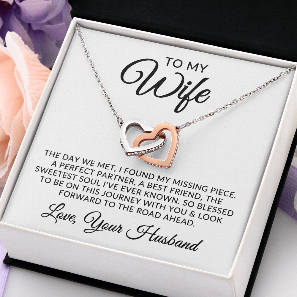 To My Wife | Missing Piece (Interlocking Hearts Necklace)