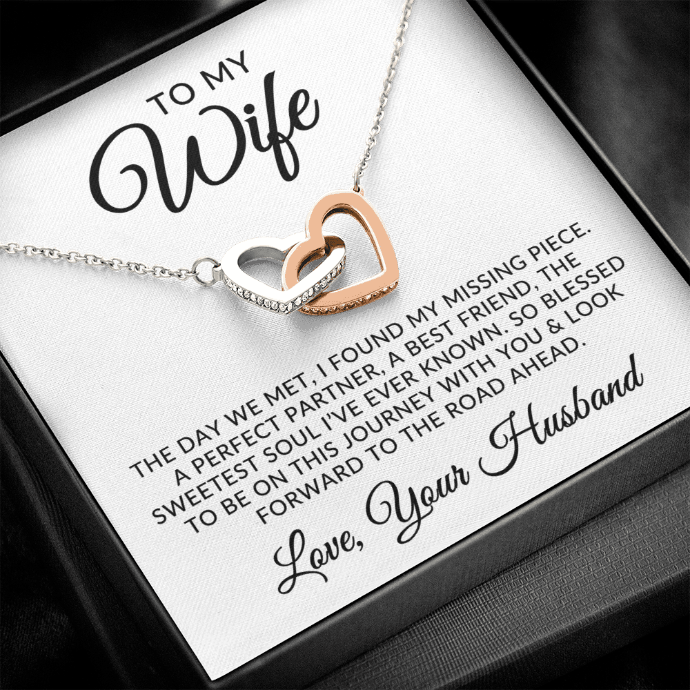 To My Wife | Missing Piece (Interlocking Hearts Necklace)