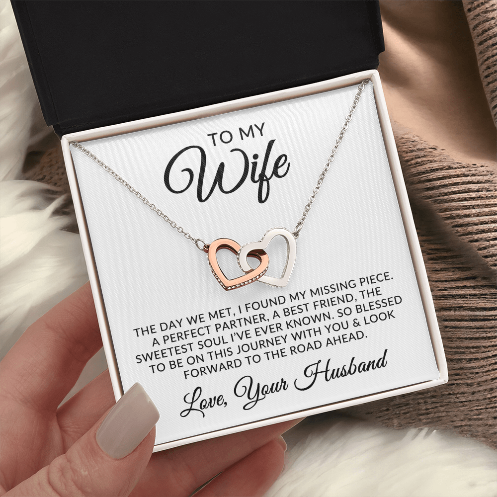 To My Wife | Missing Piece (Interlocking Hearts Necklace)